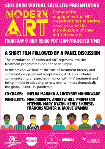 AIDS 2020 virtual satellite flyer Treament Literacy